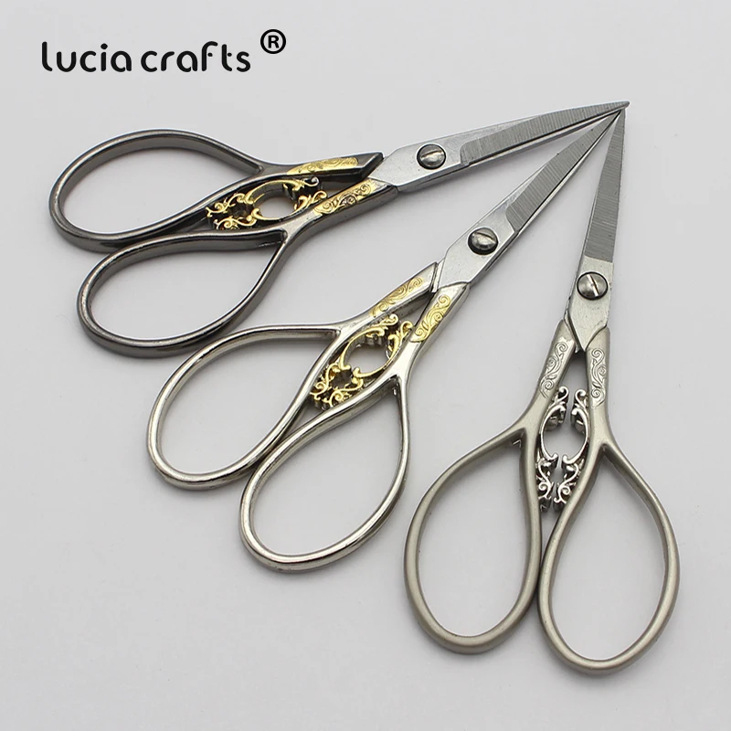 

Lucia crafts 1 piece 45*110mm Cross stitch Sewing Scissors Handicraft DIY Household Fabric Cut Trim Shear Sewing tools