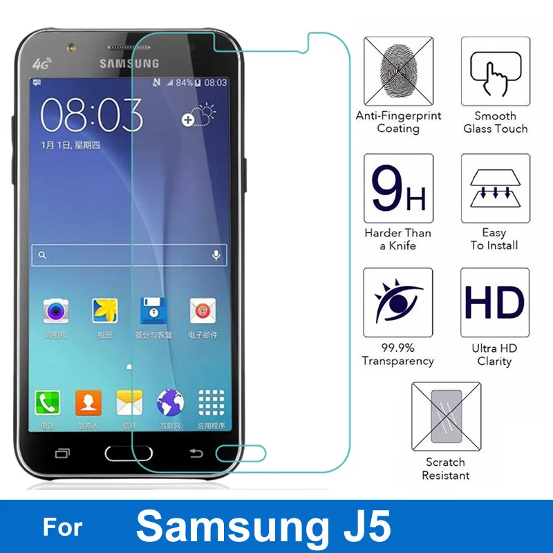 Защитная пленка из закаленного стекла для Samsung Galaxy J5 J500 с нанопокрытием на Duos Lte