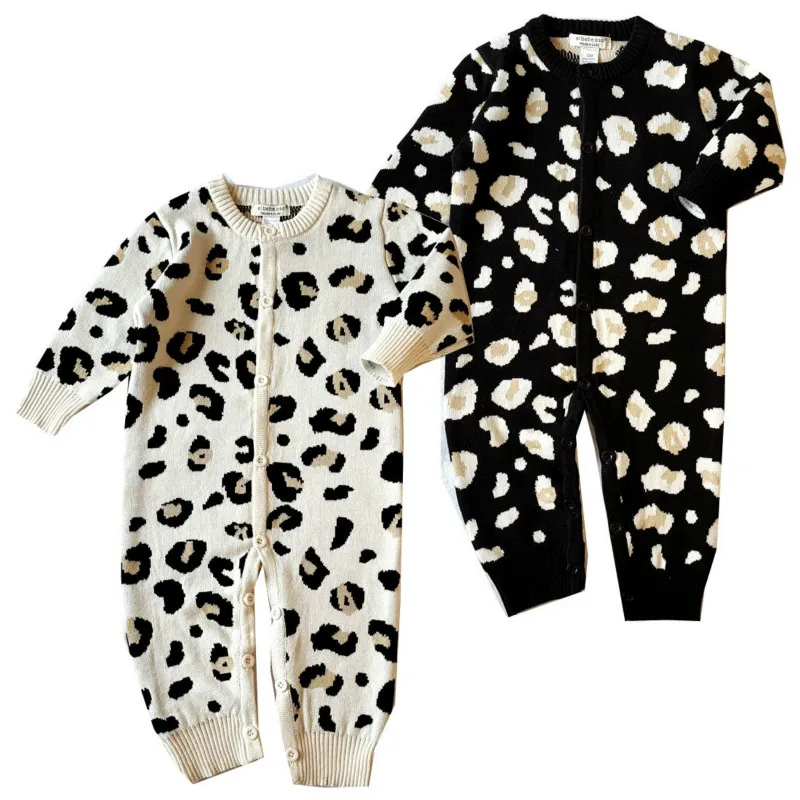 Baby sweater coat 2018new style baby crawling clothes children's clothing children's sweater cotton leopard newborn baby onesies Baby sweater coat 2018new style baby crawling clothes children's clothing children's sweater cotton leopard newborn baby onesies
