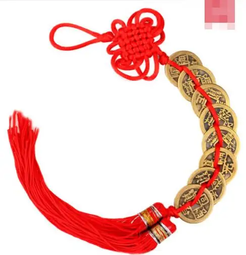 

Fengshui Brass Eight Emperors'Money Hanging Part Eight Emperors' Copper Money Disseminating Money Three Emperors'Money Home Craf