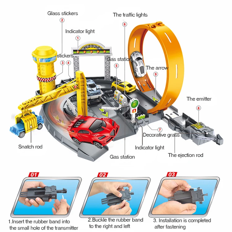 Вращающиеся Отслеживающие автомобильные треки, автостоянка для детей, сборные автомобильные треки, игрушки для мальчиков, детские развивающие подарки