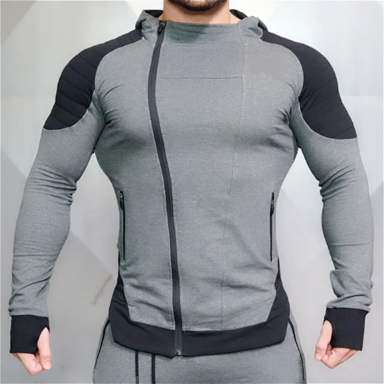 Men Running Jacket Jogging Fitness Sports Sportswear Training Exercise