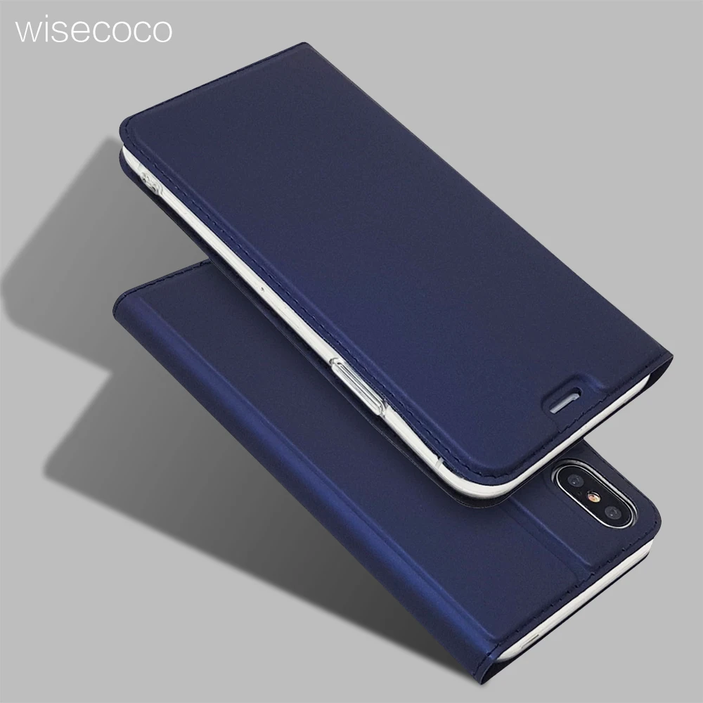 Кожаный держатель-книжка чехол для iphone X Xs Max Xr Подставка Книга тонкий кошелек 5 5s 6