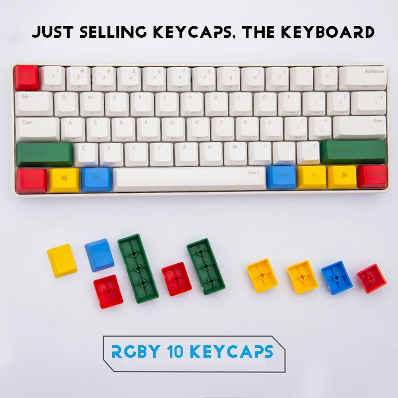 OEM профиль PBT RGBY CMYK модификаторы 10 клавиш лазерная гравировка колпачки для Cherry MX