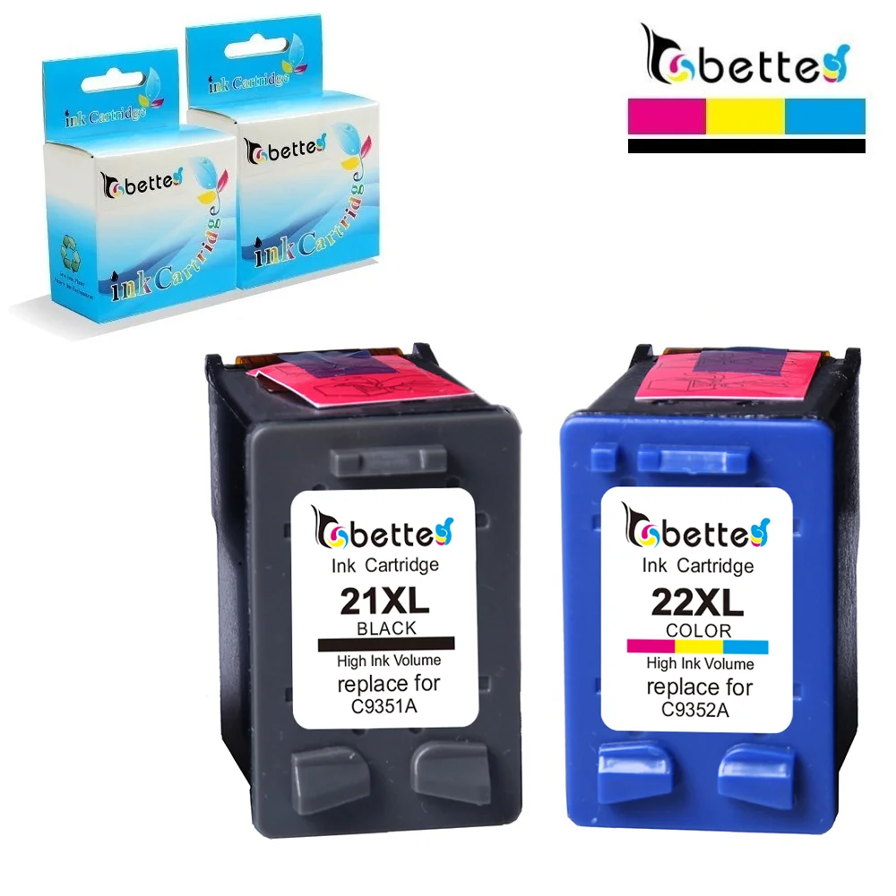 Acheter Bette Remplacement de Cartouche D encre pour HP 21 22 21XL 22XL DeskJet 3915 3918 3920 3930 3938 3940 D1500 D2300 F2100 F2280 F4100 F4180