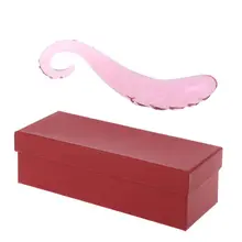 Crystal Glass Pleasure Wand Dildo Penis Hand Blown Glass Massager Anal Dildo Butt Plug