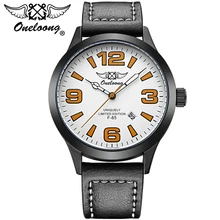 Oneloong Famous Brand Men Watches Top Brand Luxury Business Quartz-watch Clock Leather Strap Male Wristwatch Relogio Masculino