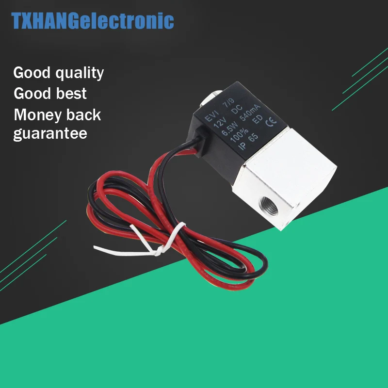 

12V DC 1/4" 2 Way Normally Closed Pneumatic Aluminum Electric Solenoid Air Valve