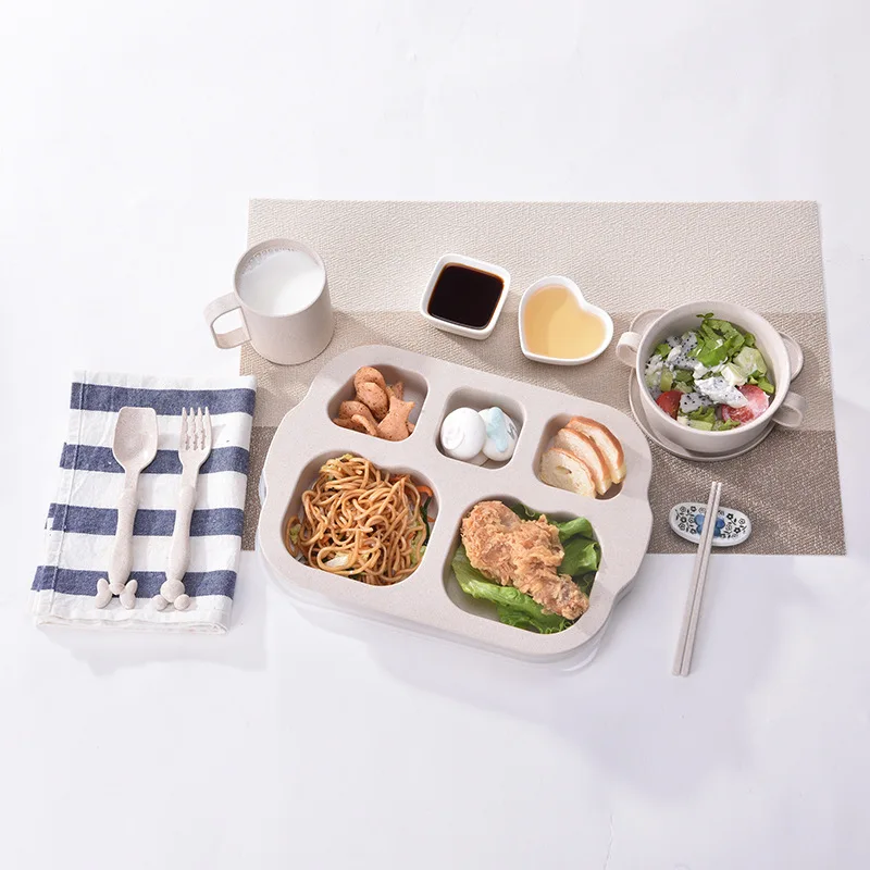 7 Pcs/Set Baby Dishes Bamboo Fiber Children's Tableware Toddler Feeding Dinnerware Set Kids Training Bowl Plate Cup Fork Spoon 7 Pcs/Set Baby Dishes Bamboo Fiber Children's Tableware Toddler Feeding Dinnerware Set Kids Training Bowl Plate Cup Fork Spoon