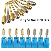 1PC 2.35mm 3/32'' Electric Nail Drill Bit Barrel Smooth Top Nail Art File Drill Bit Carbide Electric Manicure Drills Accessories