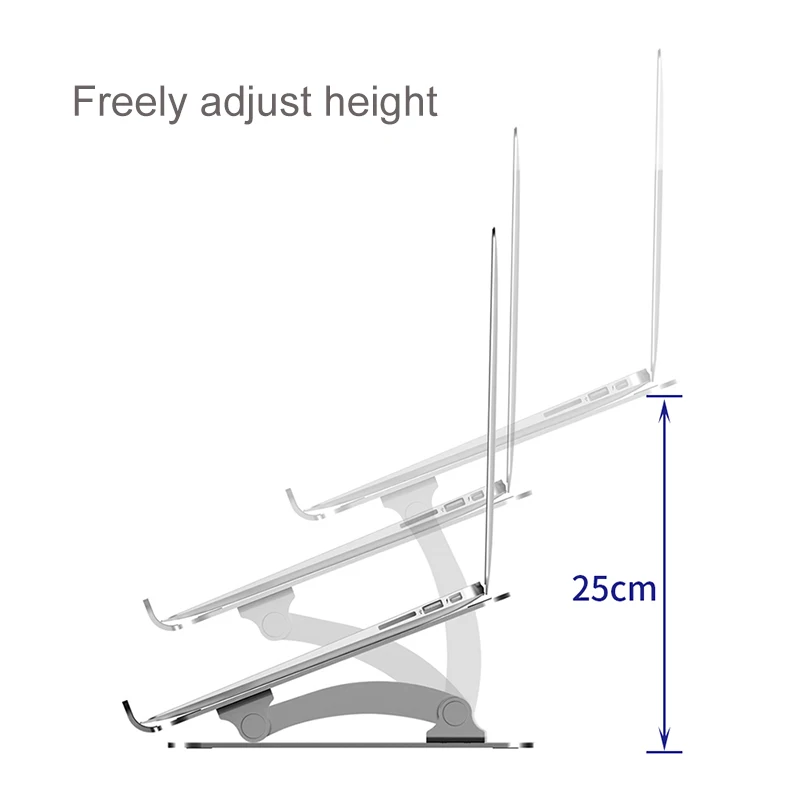 Регулируемая угловая Складная Нескользящая подставка для ноутбука Macbook lenovo Asus портативная вентиляция держателя ноутбука