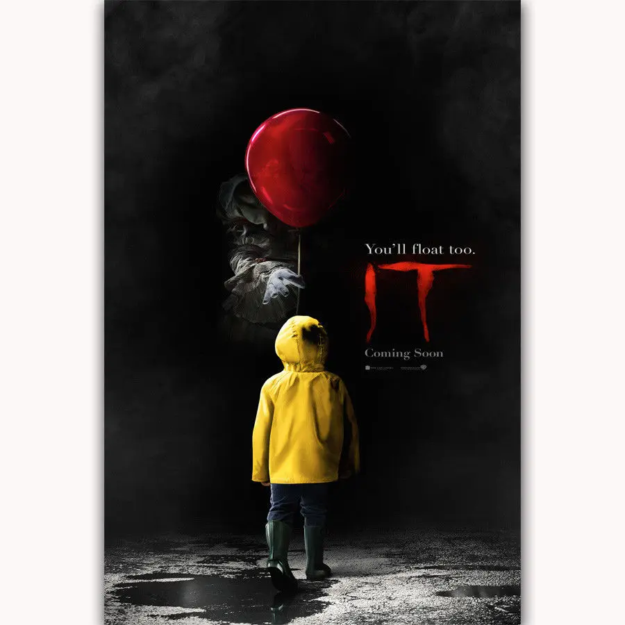 Горячая новинка 2017 триллер 2-шелковый художественный плакат It Movie Stephen King наклейка