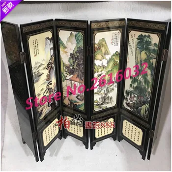 

Folding and double faced Chinese movable screen painting decorative picture #9001