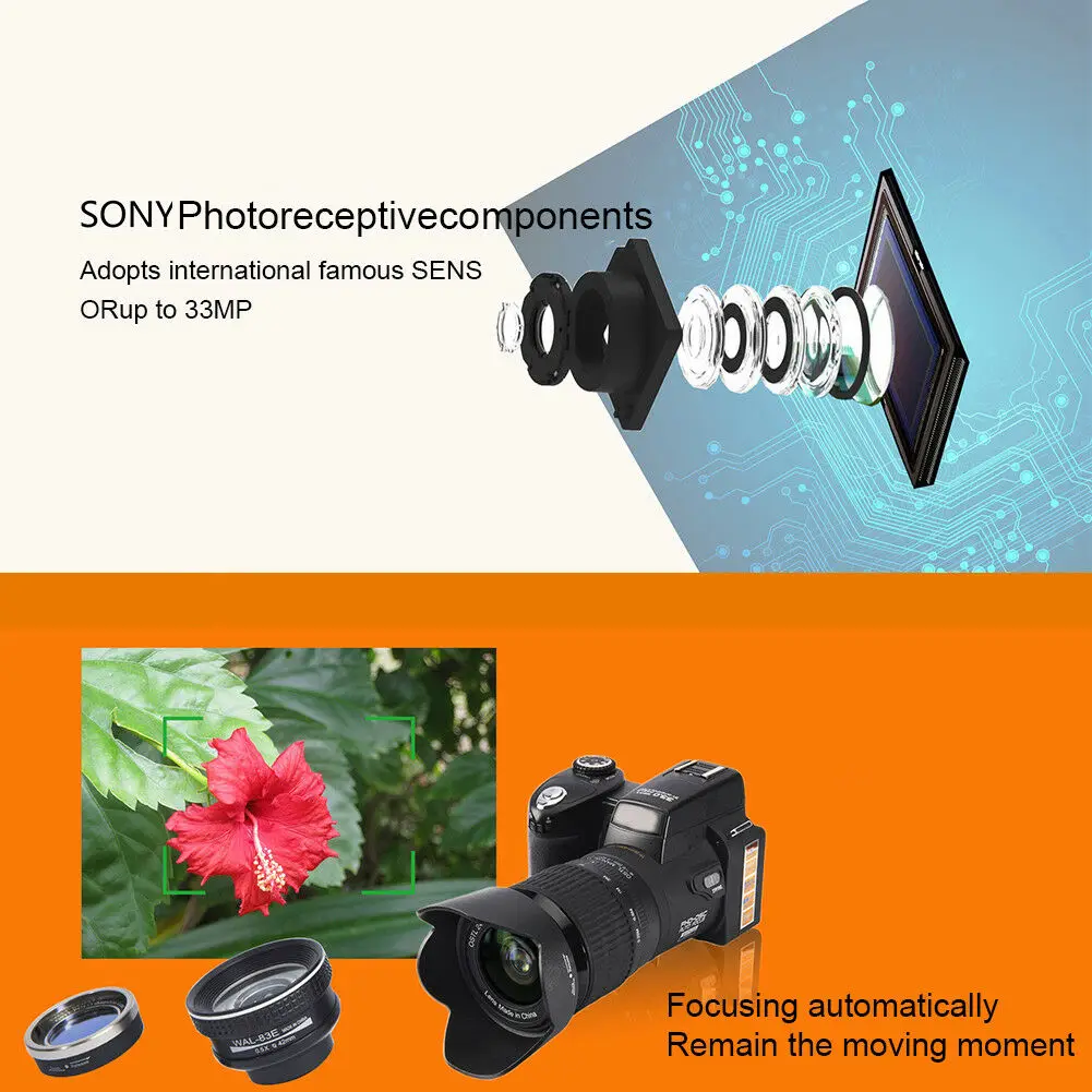 D7100 13MP cámaras digitales profesionales 24x telefoto y conjuntos de lentes de gran angular 8X cámaras de zoom Digital D7100 13MP cámaras digitales profesionales 24x telefoto y conjuntos de lentes de gran angular 8X cámaras de zoom Digital