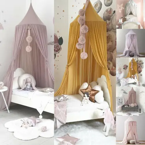 

Kids Baby Bed Canopy Bedcover Mosquito Net Princess Children Girls Lovely Curtain Bedding Dome Tent Bedroom