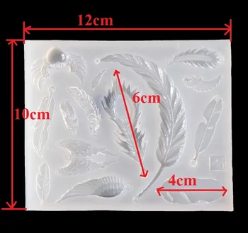 

XCDIY Silicone Mold for jewelry Feather charms pendant Epoxy Resin Jewelry Mould Making Craft Moulds Tools