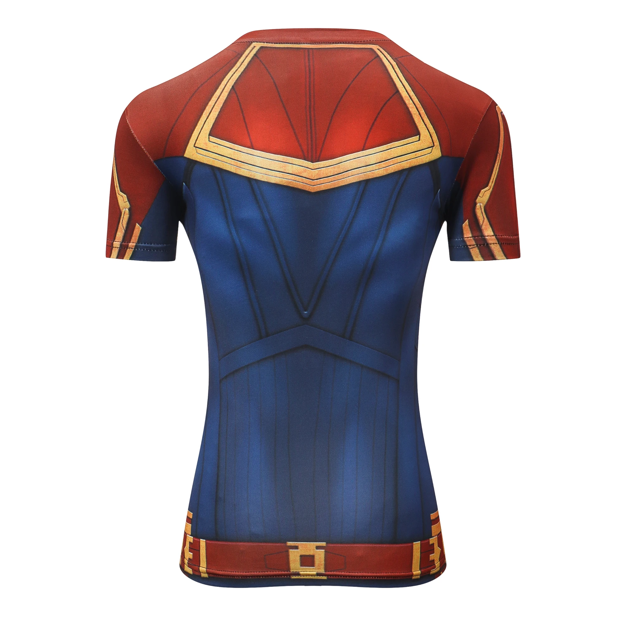 Avengers 4 Endgame 3D Printed Captain Marvel T-Shirt Women Compression Short Sleeve T-Shirt Women Cosplay Costume For Female image 3