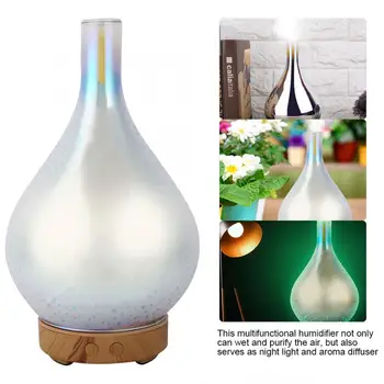 

100ml Aroma Essential Oil Diffuser Mini Ultrasonic Cool Mist Humidifier 7 Color LED Light