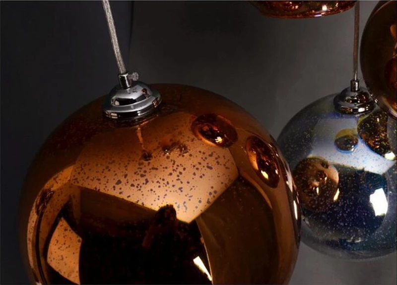 Horsten Novelty Creative Glass Ball Pendant Lights Modern Suspended Luminaire Christmas Ball Design Lamp 3D Colorful Pendant Lighting (8)