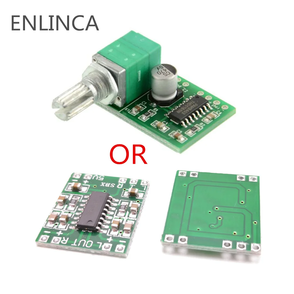

1-5PCS PAM8403 Super mini digital amplifier board 2*3W Class D efficient 2.5 to 5V USB with and without with switch potentiomete