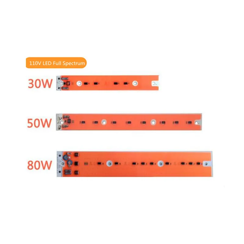 30 Вт 50 Вт 80 Вт светодиодный COB AC220V/110 В прожектор чип полный спектр бисера растительный модуль 380-840nm светодиодный светильник Чистый/теплый белый 1 шт