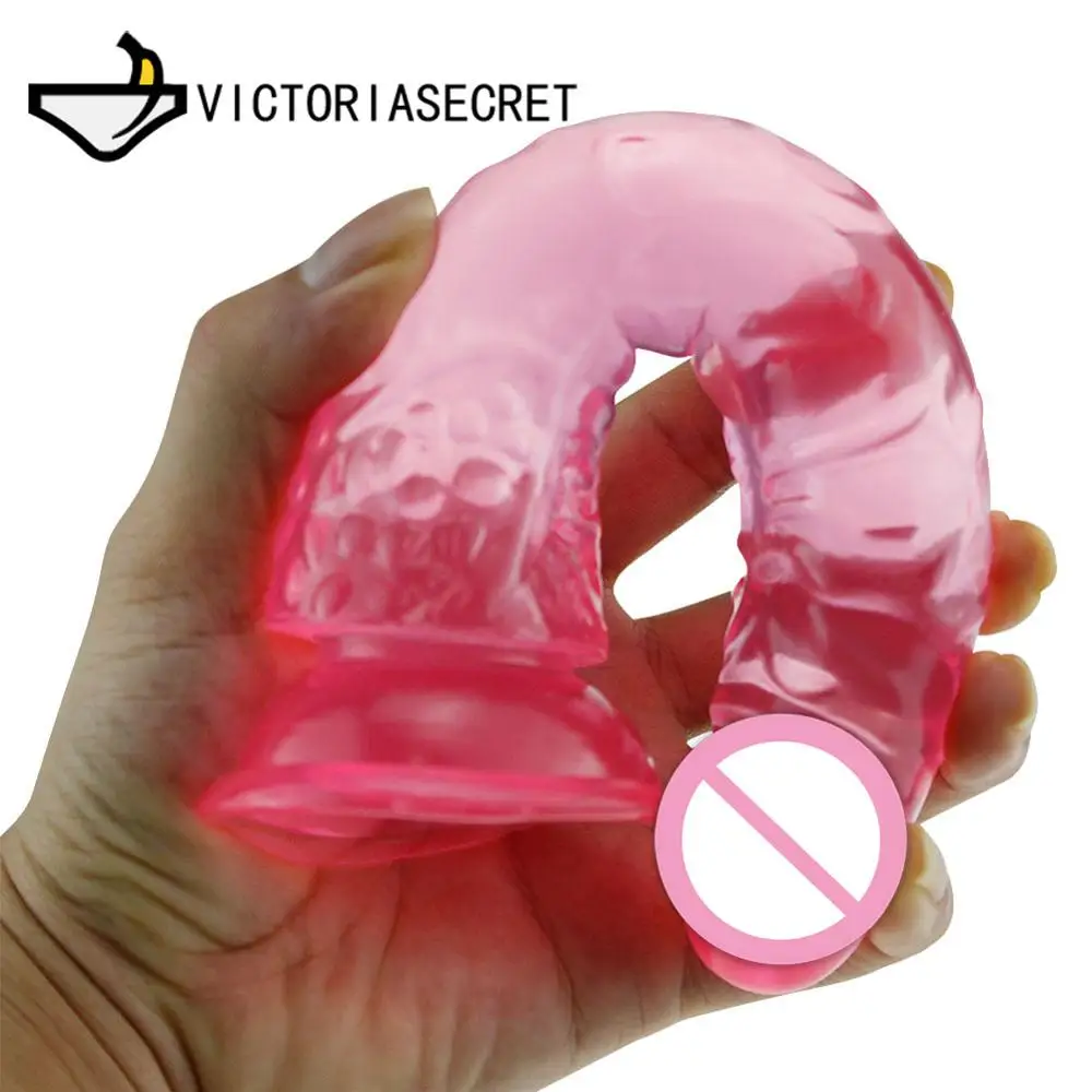 Erotic Soft Jelly Dildo Penis Bullet Cock Penis Adult Toys Anal Butt Sex Toy Strong Suction Cup Male Dick Toy For Falos Sex Shop