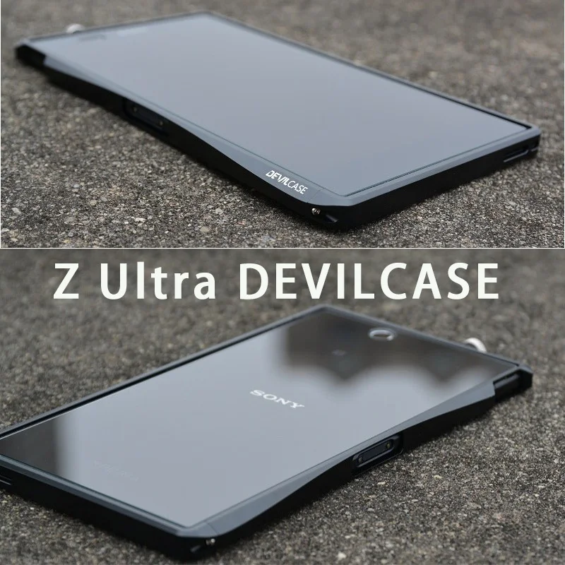 bilder für DEVILCASE BACK-SCHIRM-GLASSCHUTZ Für SONY Xperia Z Ultra XL39H Die Fashion Stylist Slim Metallic Gehäuse Schwarz Silber ZU bilder für DEVILCASE BACK-SCHIRM-GLASSCHUTZ Für SONY Xperia Z Ultra XL39H Die Fashion Stylist Slim Metallic Gehäuse Schwarz Silber ZU