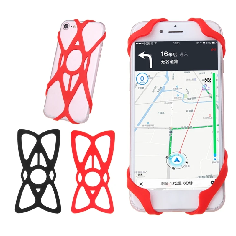 

Cell Phone Holder Silicone Security Bands Mounting Motorcycle Bicycle Handlebar