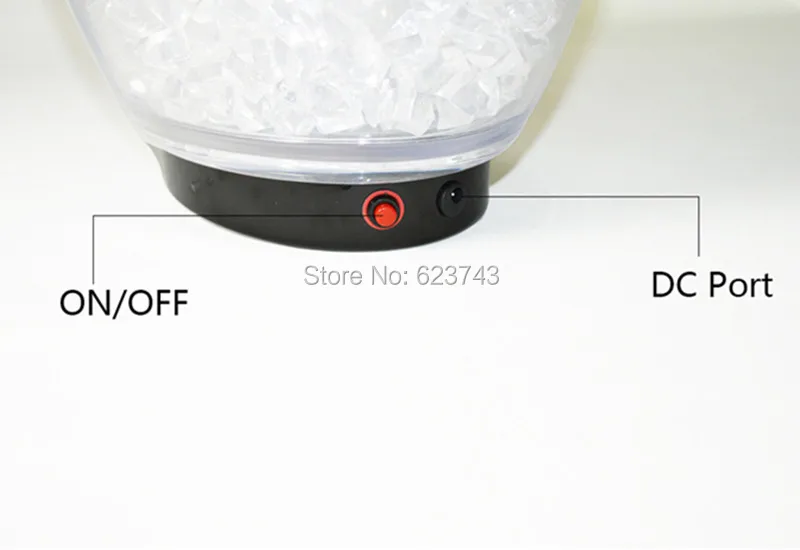 New product 1 piece single color rechargeable illuminous 8L LED ICE Bucket champagne beer ice bucket for bars decoration