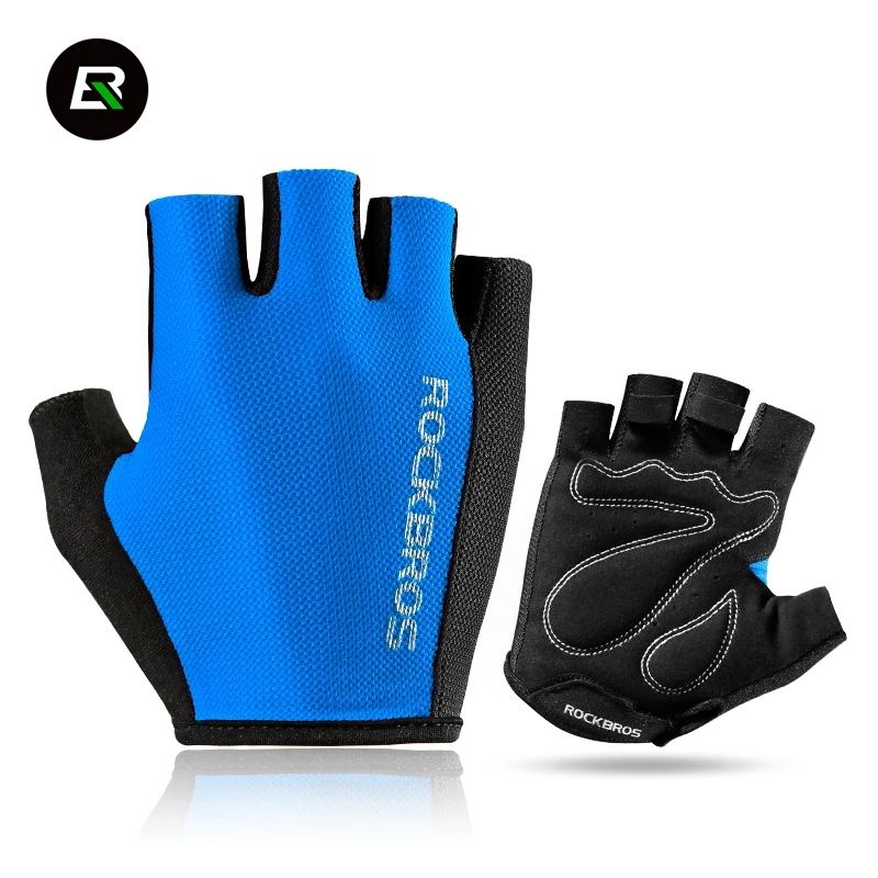 

ROCKBROS Bicycle Glove Outdoor Cycling Sports Breathable Gloves Bike Half Finger Sponge Pad Professional Gloves Unisex 5 Colors