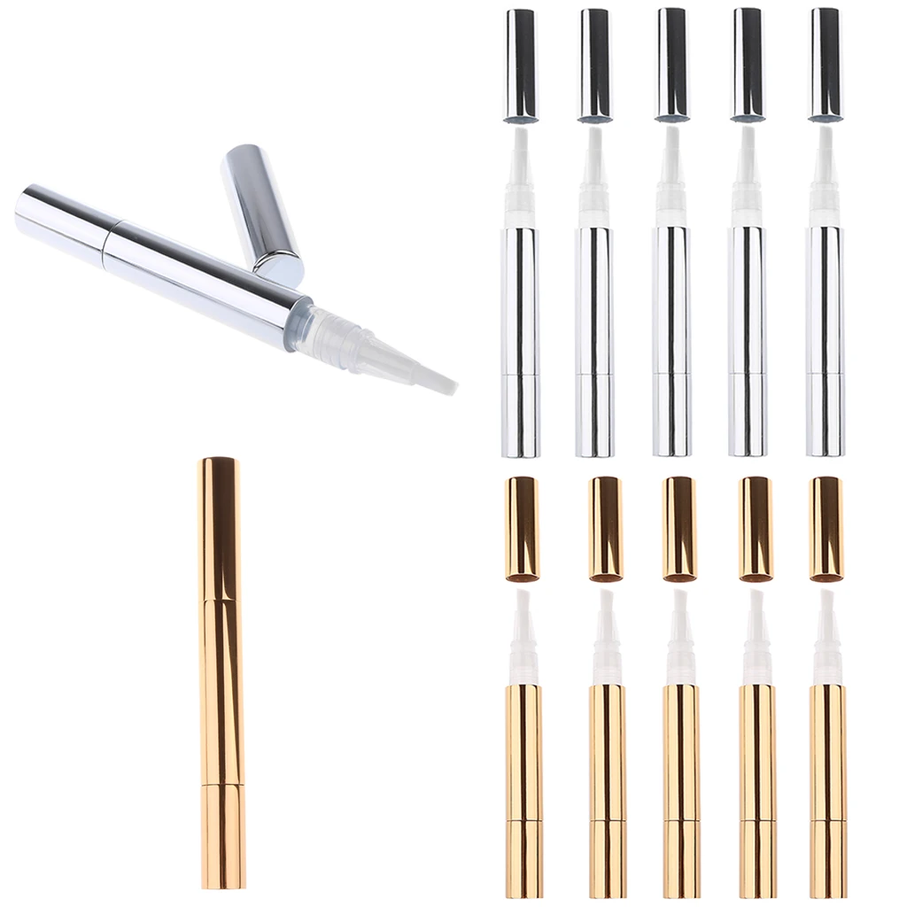 

10pcs 3ml Portable Empty Twist Pen Cosmetic Cuticle Oil Container Nail Polish Tube with Brush