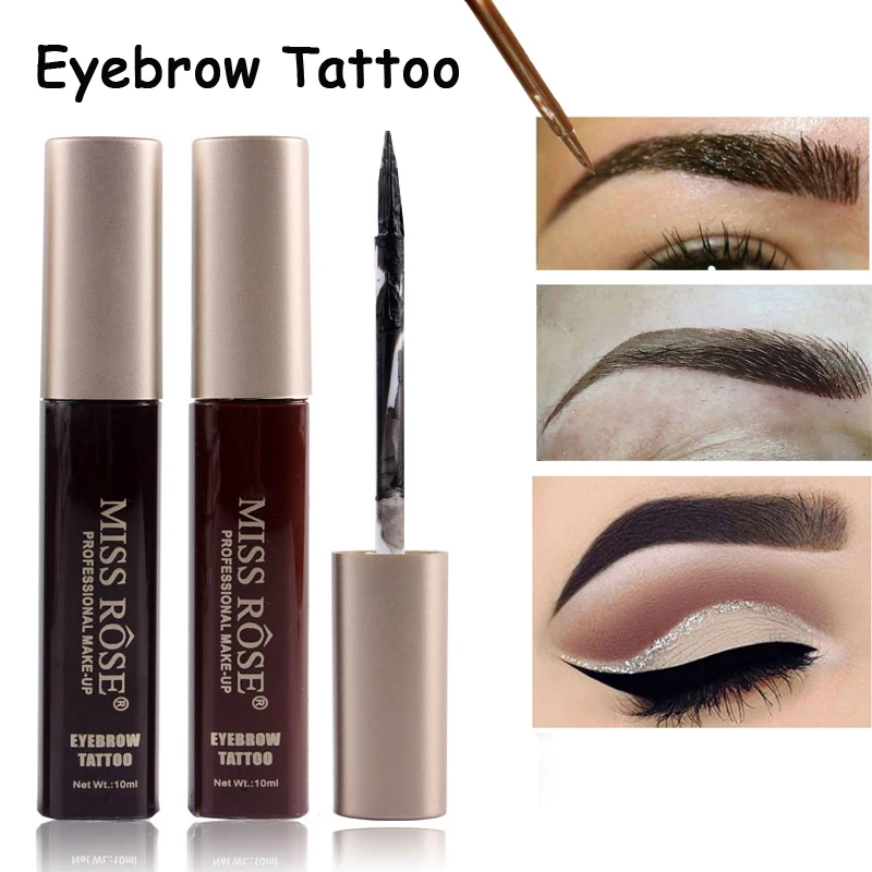 

Top Quality Eyebrow Gel Makeup Eyebrow Tattoo Paint Pigment Cream Long Lasting Easy To Wear Liquid Eye Brow Tint Brand Miss Rose