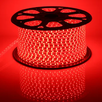

Red 220V LED Strip Light Waterproof 20-100M 60 LEDs/ meter Bright Flexible 5050 SMD LED Outdoor Garden Home Strip Rope Light