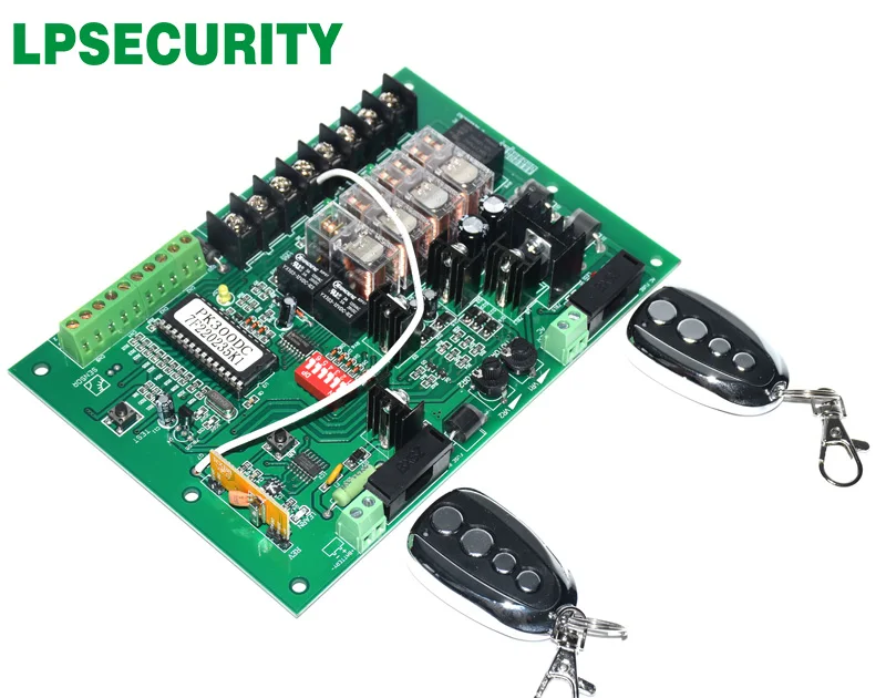 LPSECURITY motherboard PCB motor controller circuit board card for swing gate opener motor 24VDC input power(KEYFOBS optional)