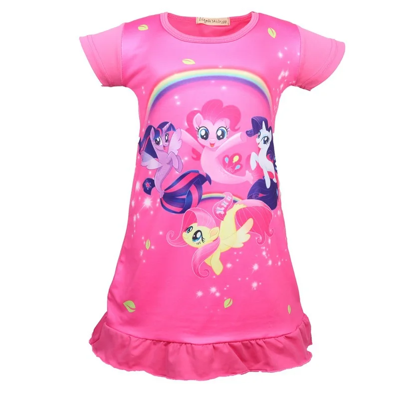 

2018 New Summer Cartoon My cute Girl Dress little ponys dresses Children Kids pajamas baby girls dresses Brand nightgown 3-10Y