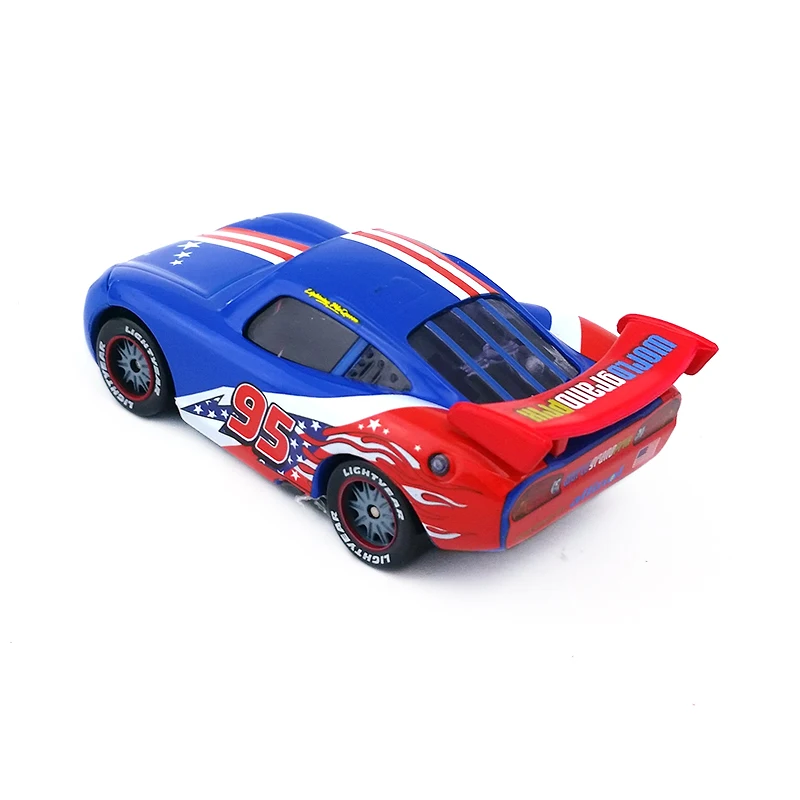 Disney «Тачки» № 95 Lightning Mcqueen Америка узор металл литья под давлением игрушечный автомобиль 1:55 Свободные Фирменная Новинка и