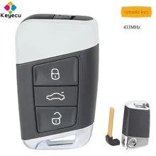Замена KEYECU умный дистанционный ключ с 3 кнопками и 434 MHz-FOB для Volkswagen Magotan Superb A7 Passat B8