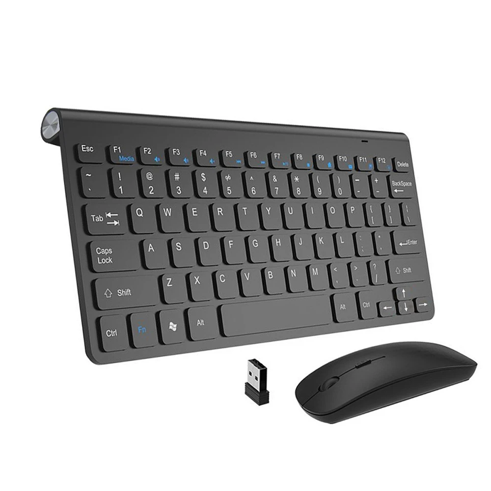 Клавиатура и мышь Zienstar ультратонкие беспроводные 2 4 ГГц с USB приемником|keyboard mouse