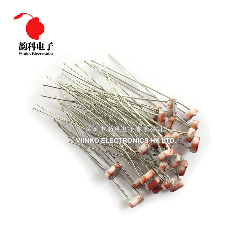 5 PCs Photoresistor 5549 LDR Photo Resistors Light-Dependent Resistor