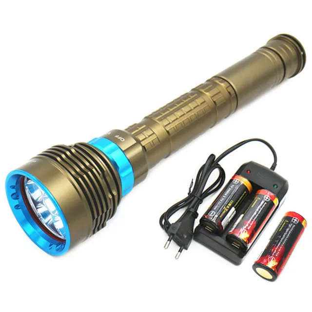 Lumière Led Plongée Lampe Poche 26000 Étanche 7l2 De Lumens Y76ybfg
