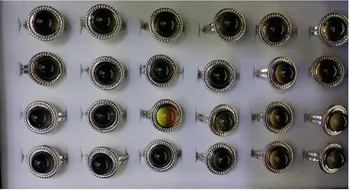 

Europe High quality fashion roundness selvage mood rings open mouth change color ring Adjustable mix style 100pcs/lot