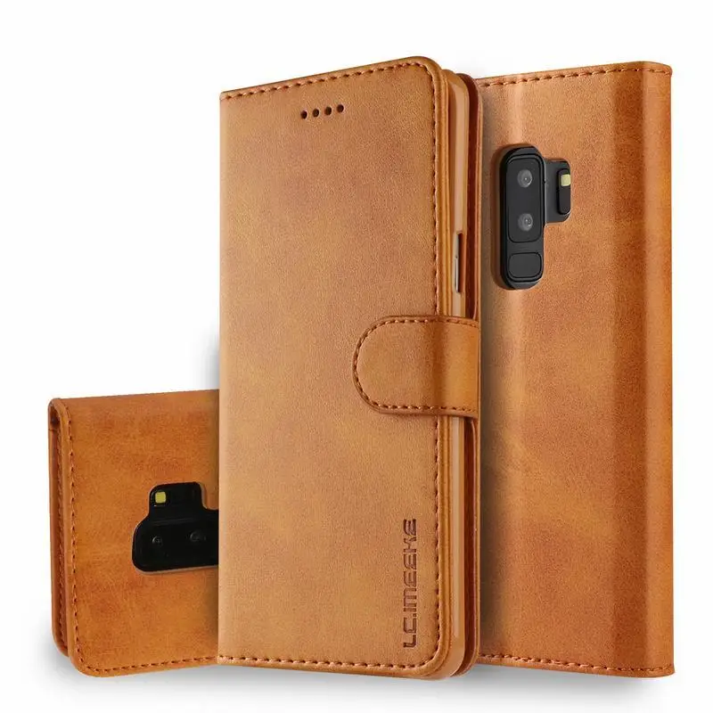 

PU Leather Case For Samsung Galaxy S9 Plus Case Flip Wallet Vintage Cover For Samsung S9 Phone Cases For Samsung S9 Cover Coque