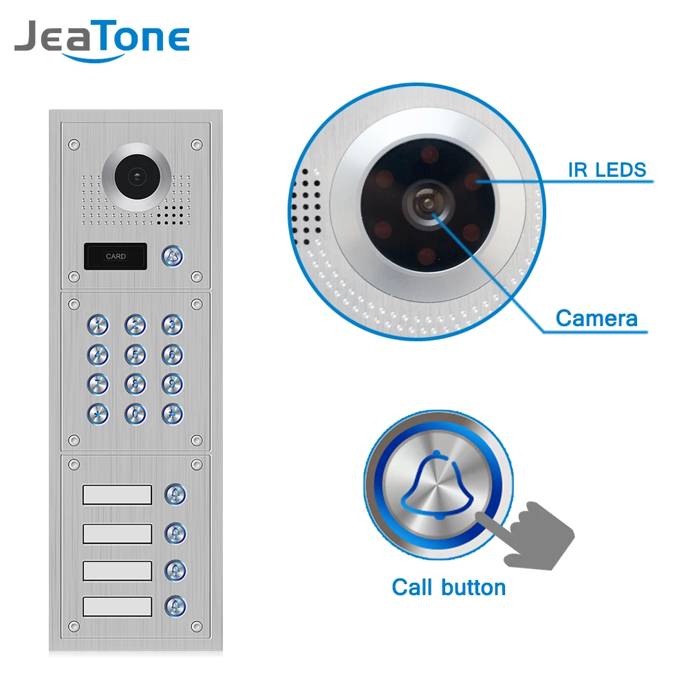 5 квартиры " мульти Квартира видео дверной телефон система видеодомофон дверной звонок Система 1200 TVL камера сенсорный ключ для 6 семей