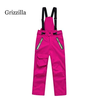 

Grizzilla kids Professional Winter Ski Pants Girls/boys Warm Waterproof Snow Skiing Snowboard Pants Outdoor Trousers Brand