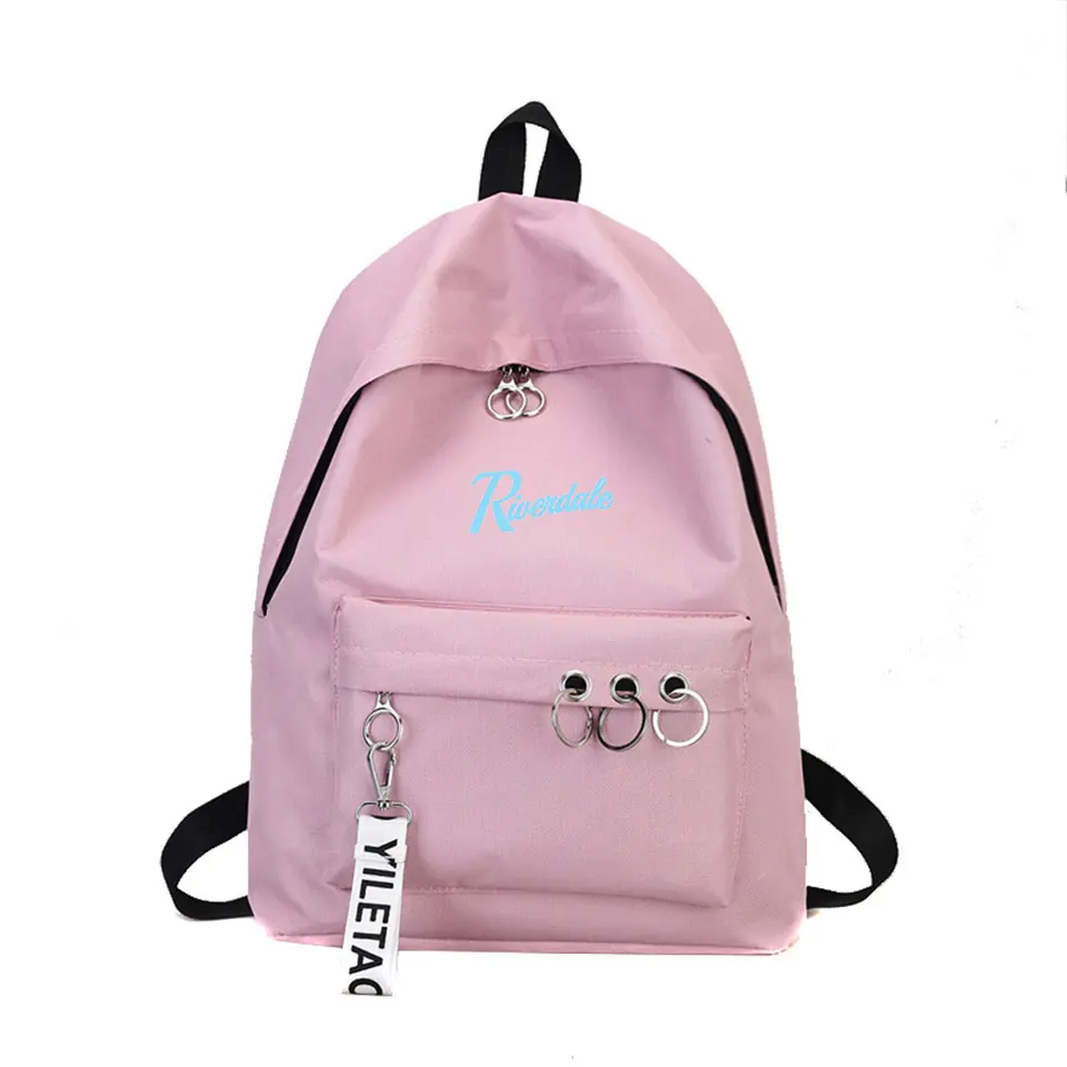 Frdun تومي Riverdale على ظهره النساء الهيب هوب المتناثرة قماش المدرسة تلفزيوني Riverdale السفر حقيبة ظهره Key Ring فام