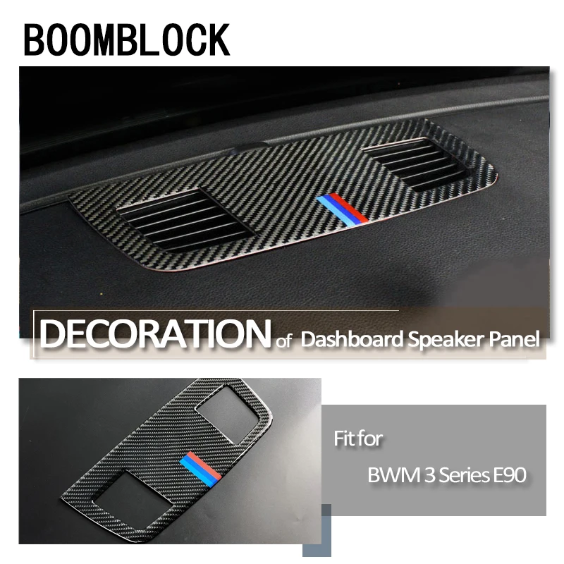

Car Styling 3D Stickers For BMW E90 BMW 3 Series E92 M Carbon Fiber Dashboard Speaker Air Vent Outlet Frame Trim Strip Ring