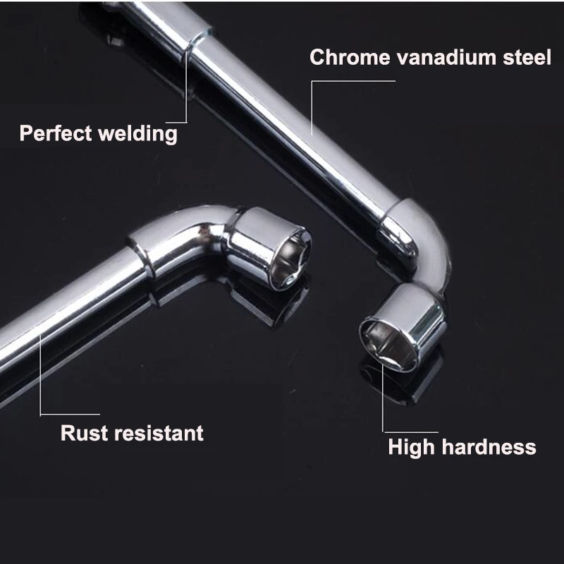 L Тип трубы перфорация ключ, дюймовый стандарт 7/8/10 мм внешний шестигранный рукав головка гаечного ключа с двойной головкой локоть шестигранный ключ для удаления фиксации винта