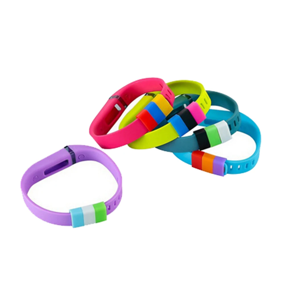 10Pcs Silicon Flexible Wristband Fastener Band Clasp Keeper Ring Loop for Sport Safety Random Color
