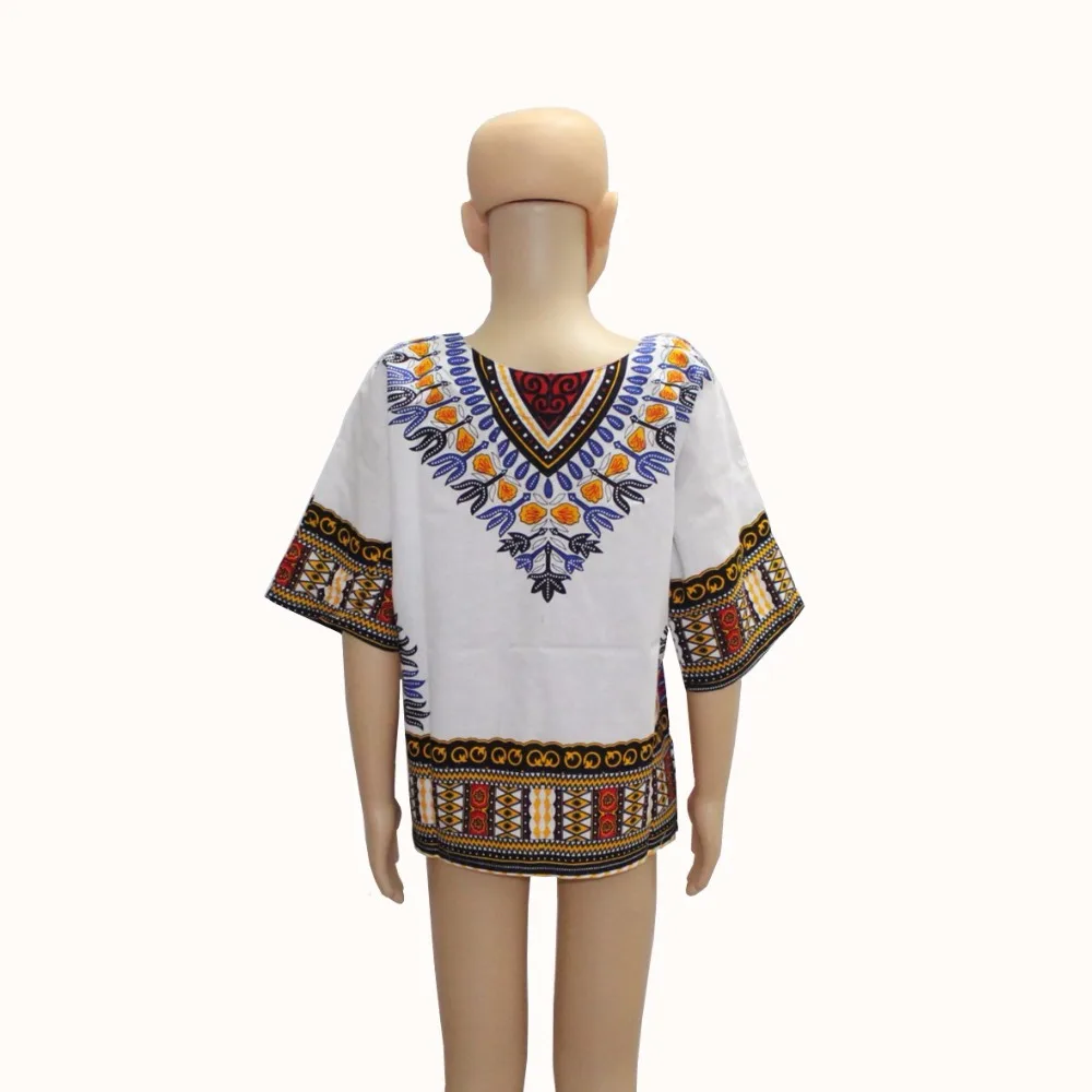 Wholesale Kids 2019 Child New Fashion Design Traditional African Clothing Print Dashiki T-shirt For Boys and Girls african attire