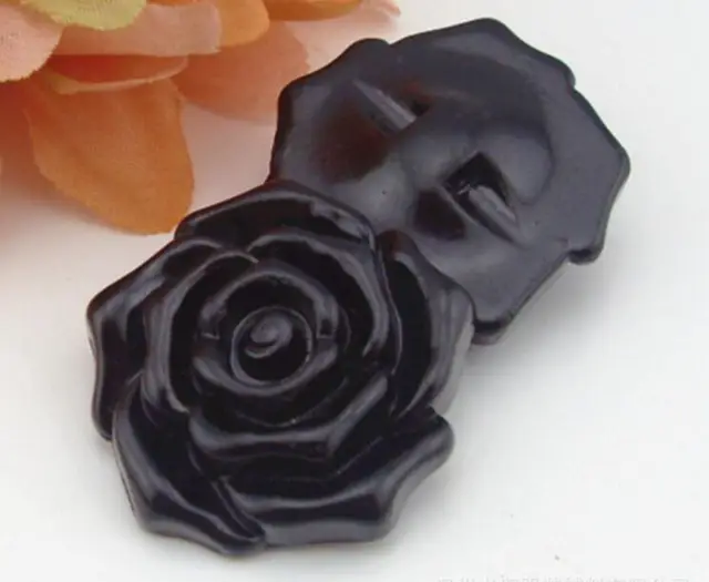 2016 real special offer sequins eco friendly scrapbook buttons 34mm acrylic black rose coat button
